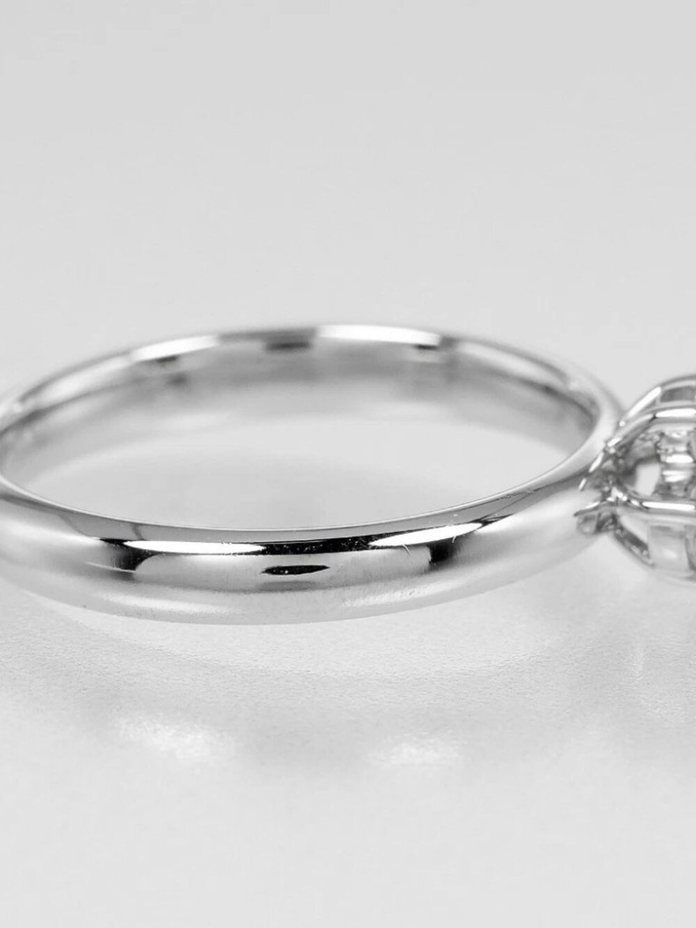 TIFFANY&Co. Aria Ring Pt950Platinum/diamond #4.5(US Size) 3.7g Women - Picture 7 of 9